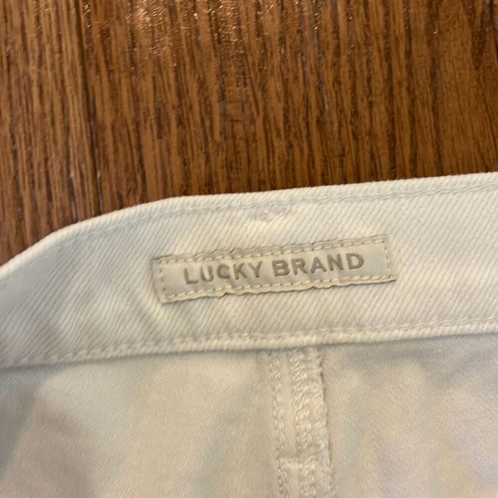 Lucky brand Ava mid rise crop white button fly jeans 29/8 - Picture 7 of 12